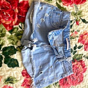 Zara Blue Cut Off Shorts